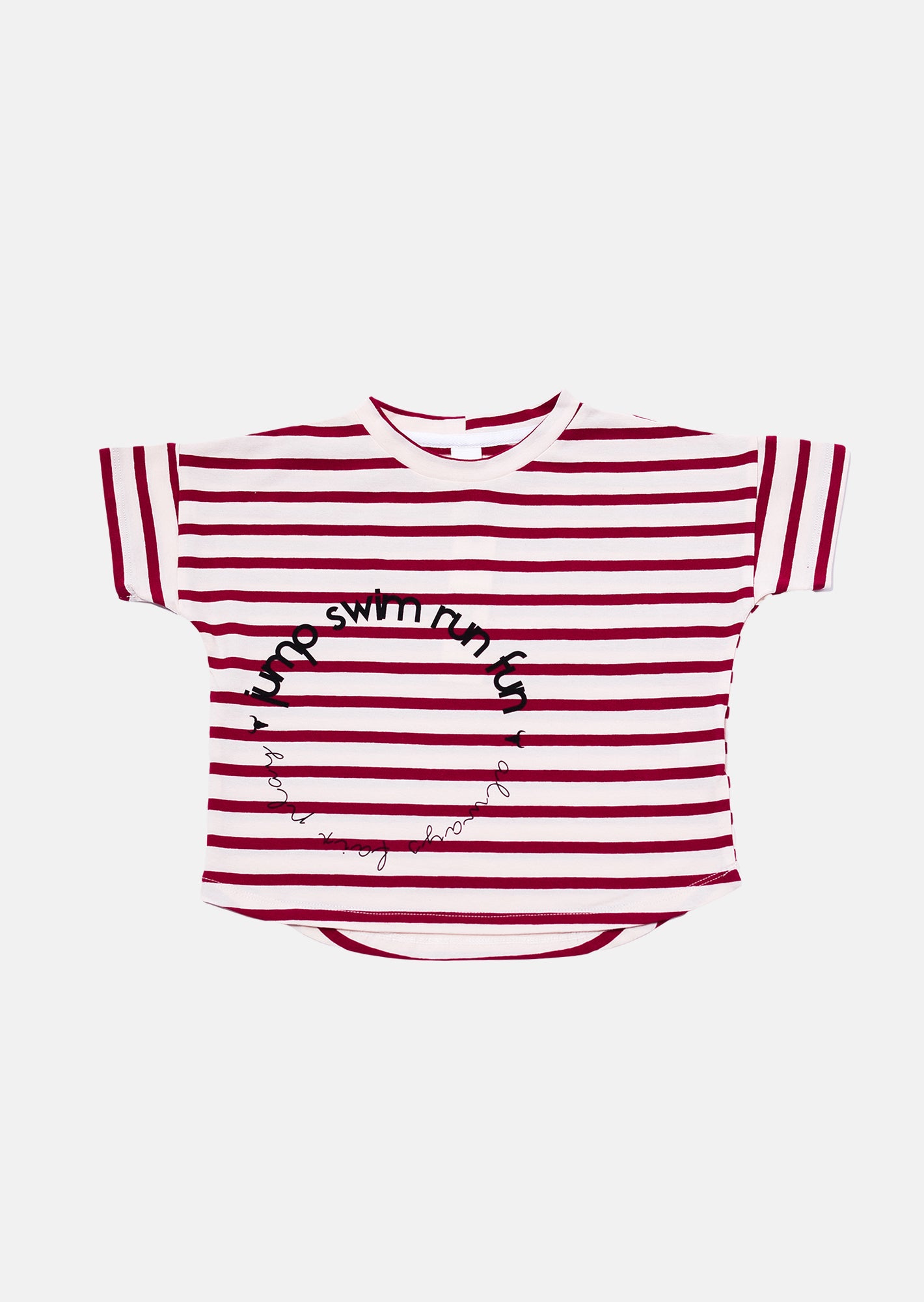 koszulka dziecięca- STRIPED JUMP TEE red/ecru