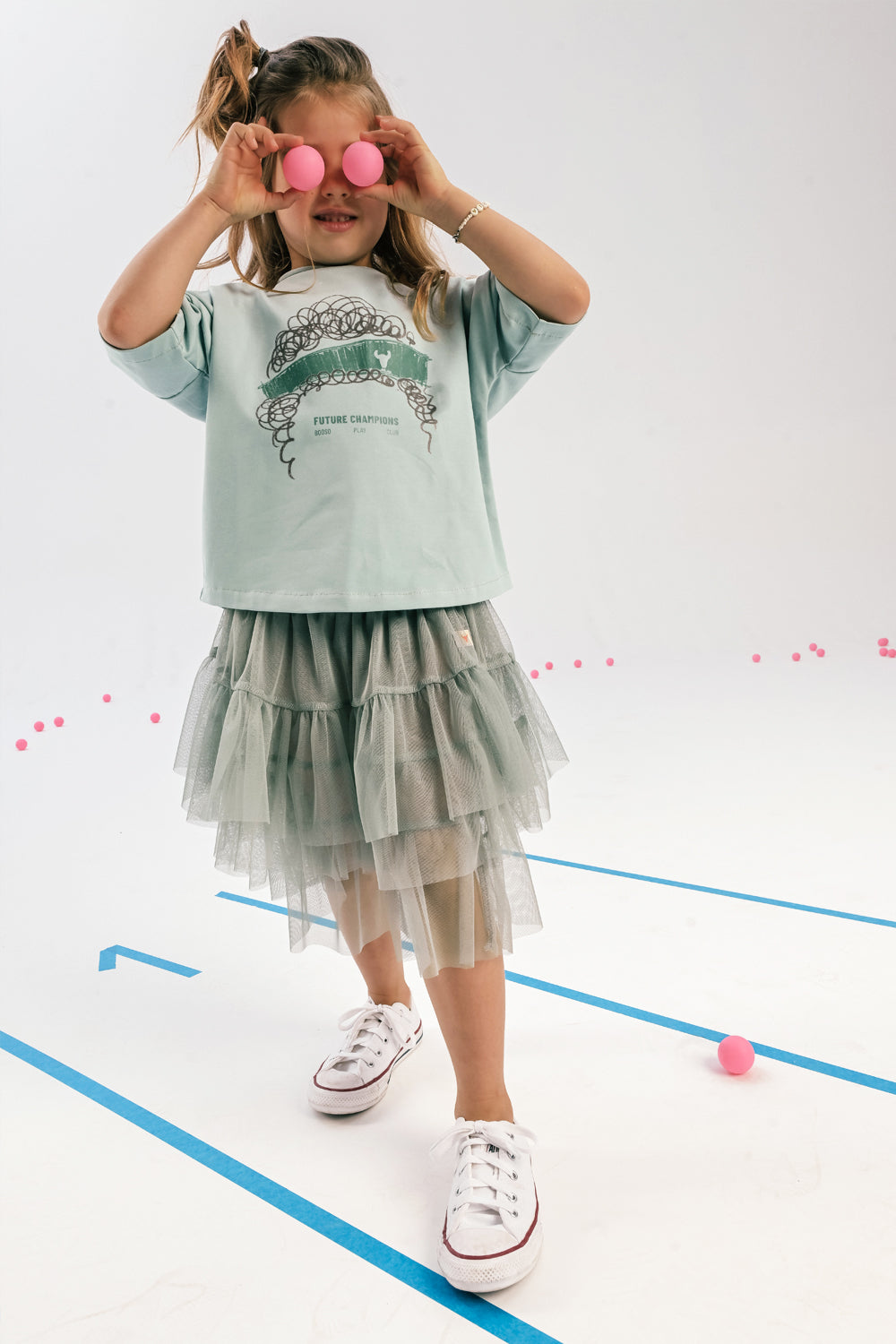 spódnica dziecięca- TULLE MINT SKIRT mint