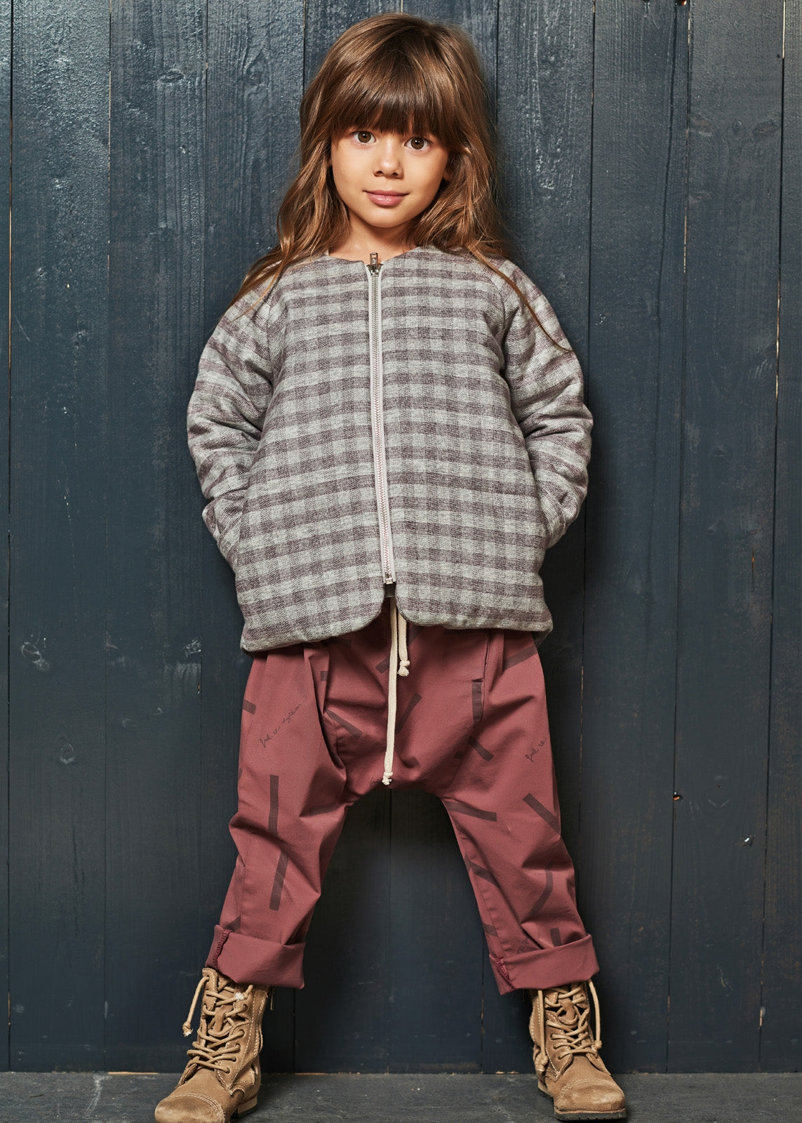 spodnie dziecięce- SIMPLE PANTS burgund