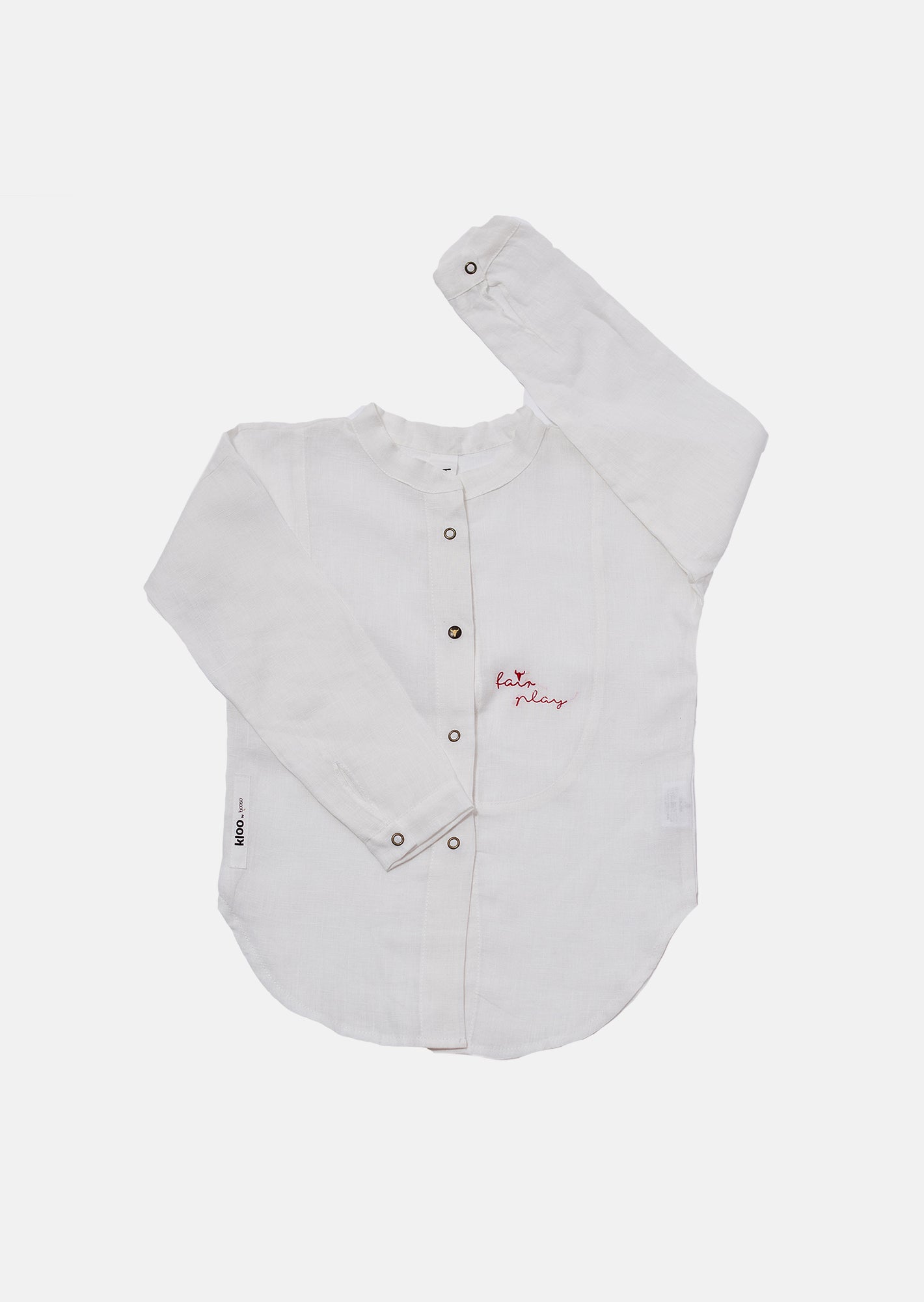 koszula dziecięca- LINEN FAIRPLAY SHIRT white