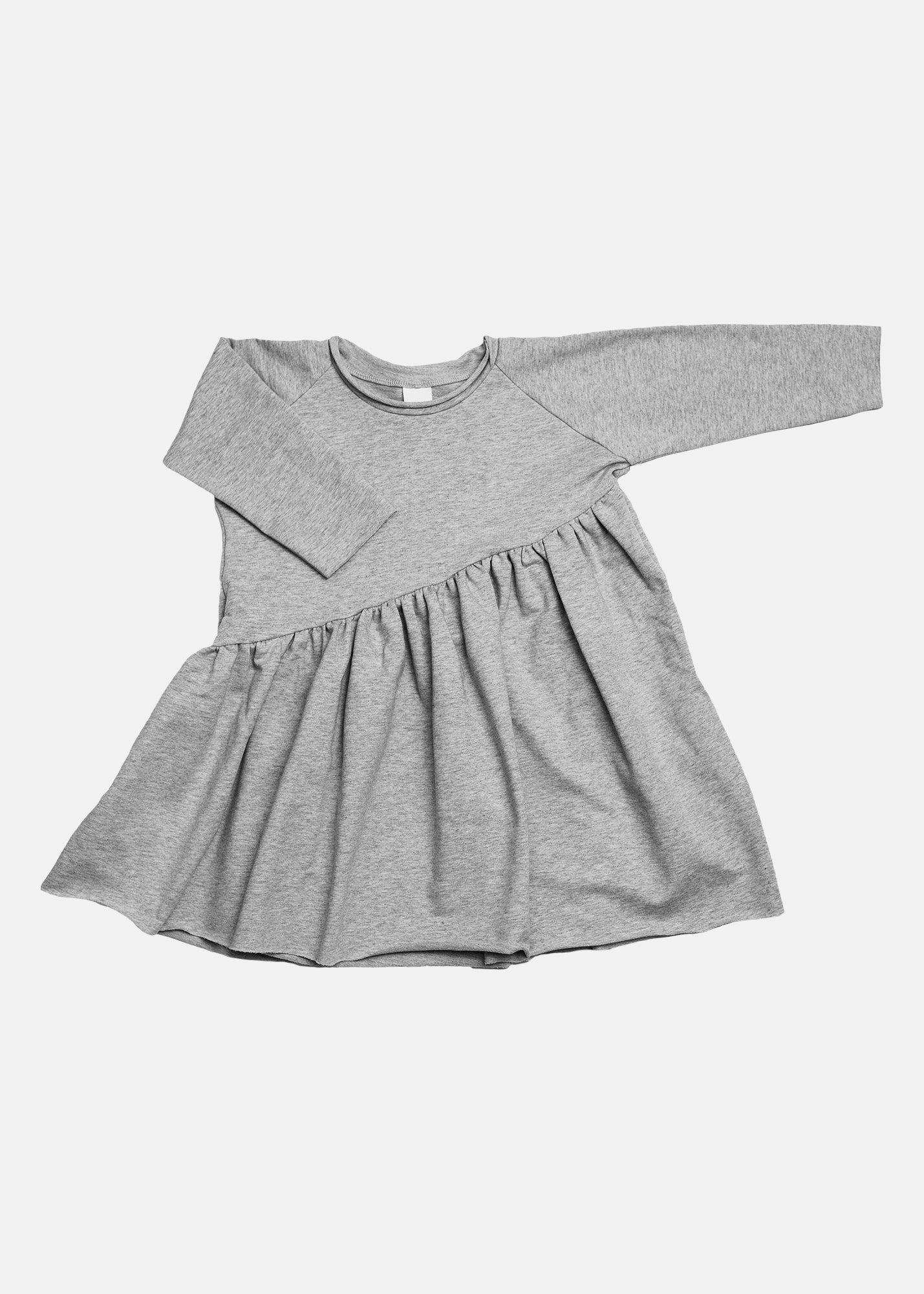 sukienka dziecięca- BEVEL DRESS gray marl