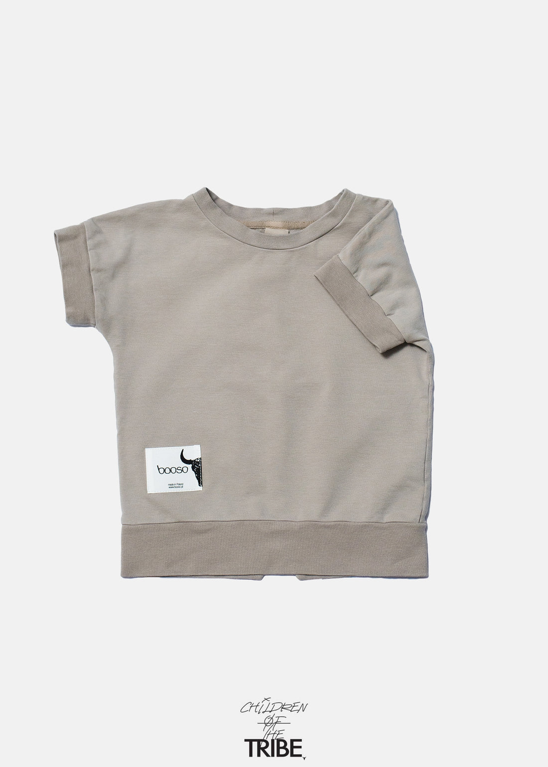 bluzka dziecięca- SHORT SWEATSHIRT beige