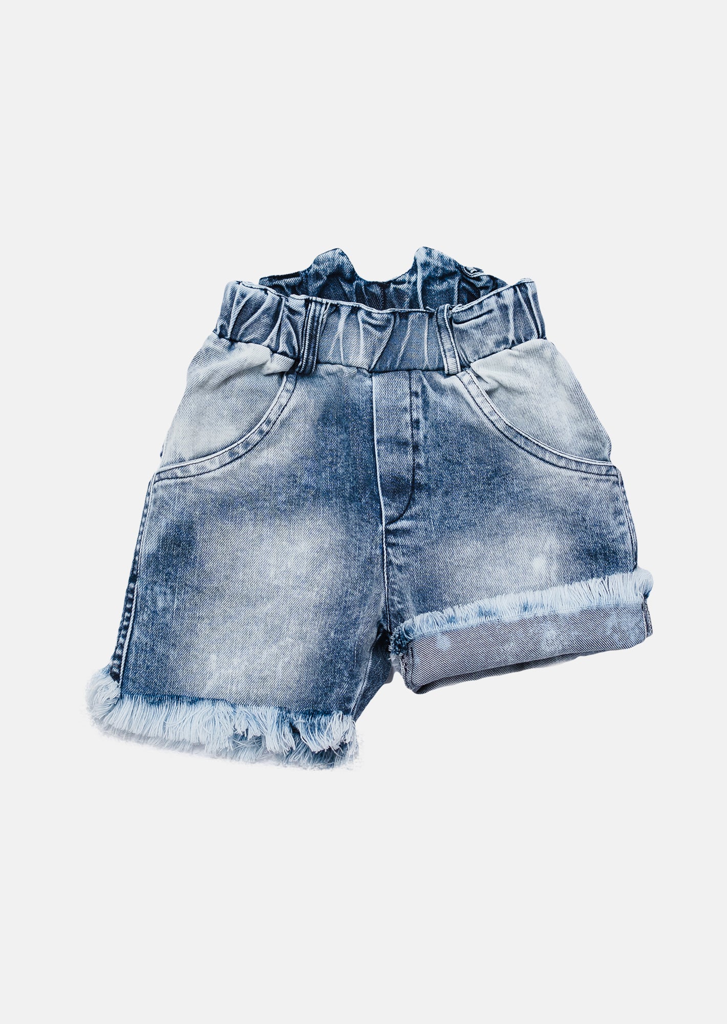 szorty dziecięce- RAW JEANS SHORTS blue