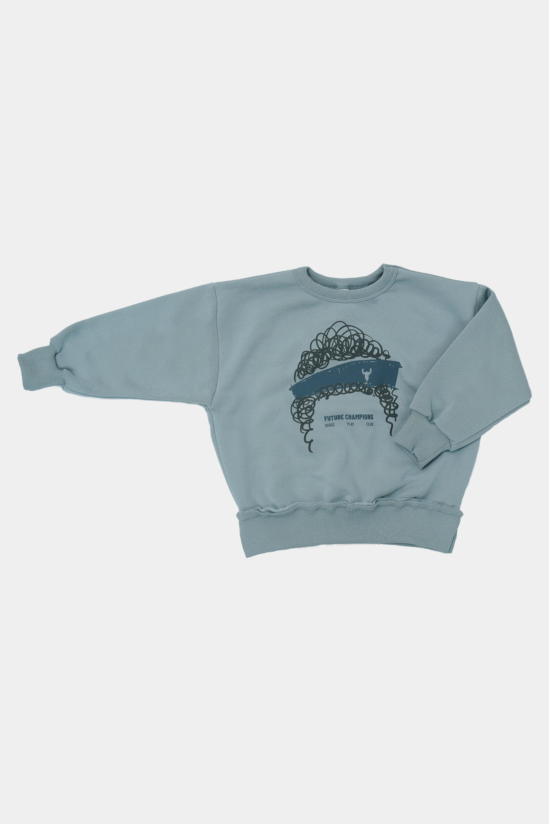 bluza dziecięca- LIGHT BLUE HAIR SWEATSHIRT light blue/gray