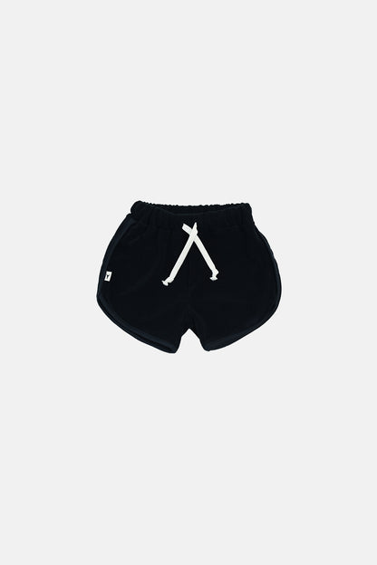 szorty dziecięce - TERRY RETRO SHORTS black