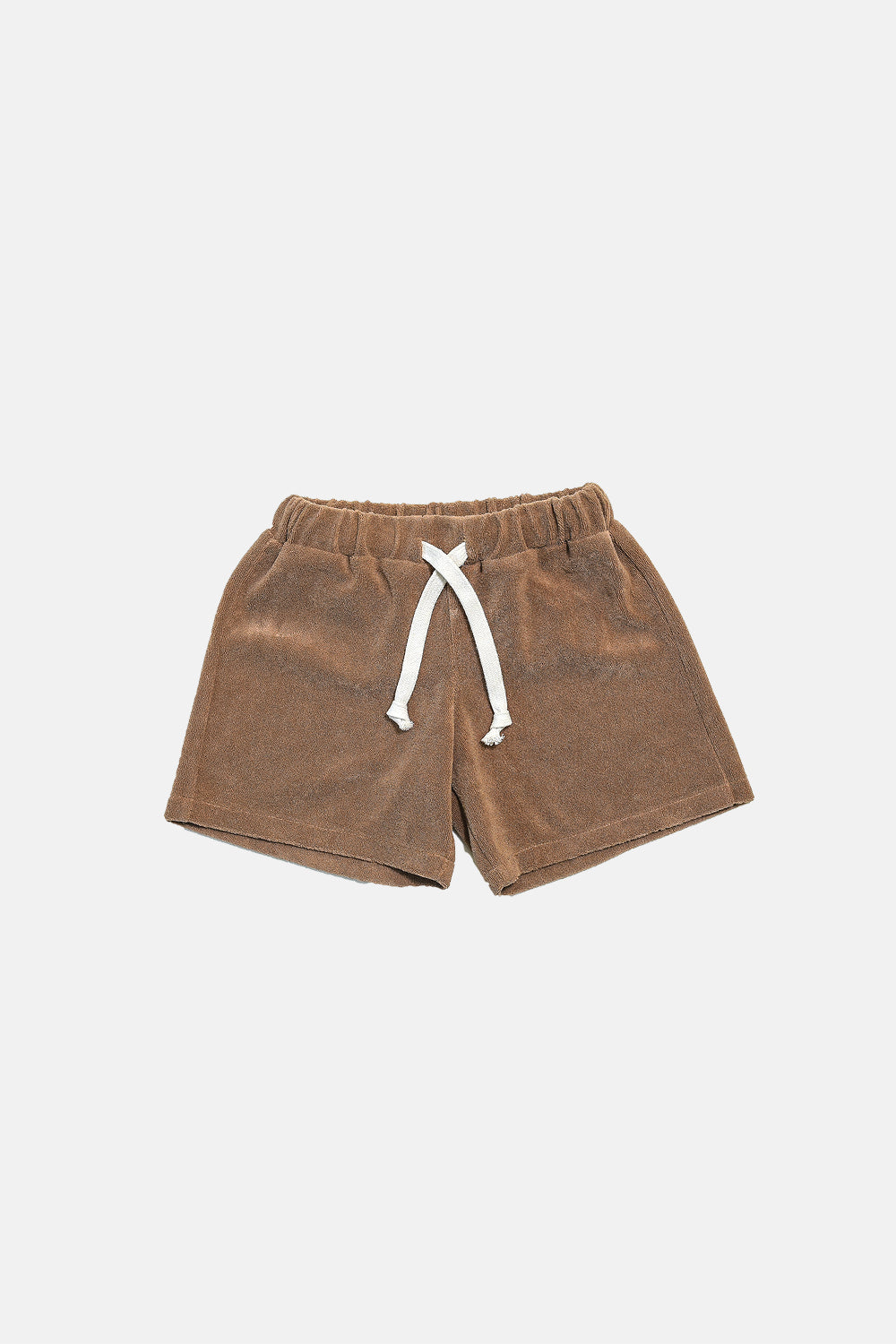szorty dziecięce - TERRY BROWN SHORTS brown