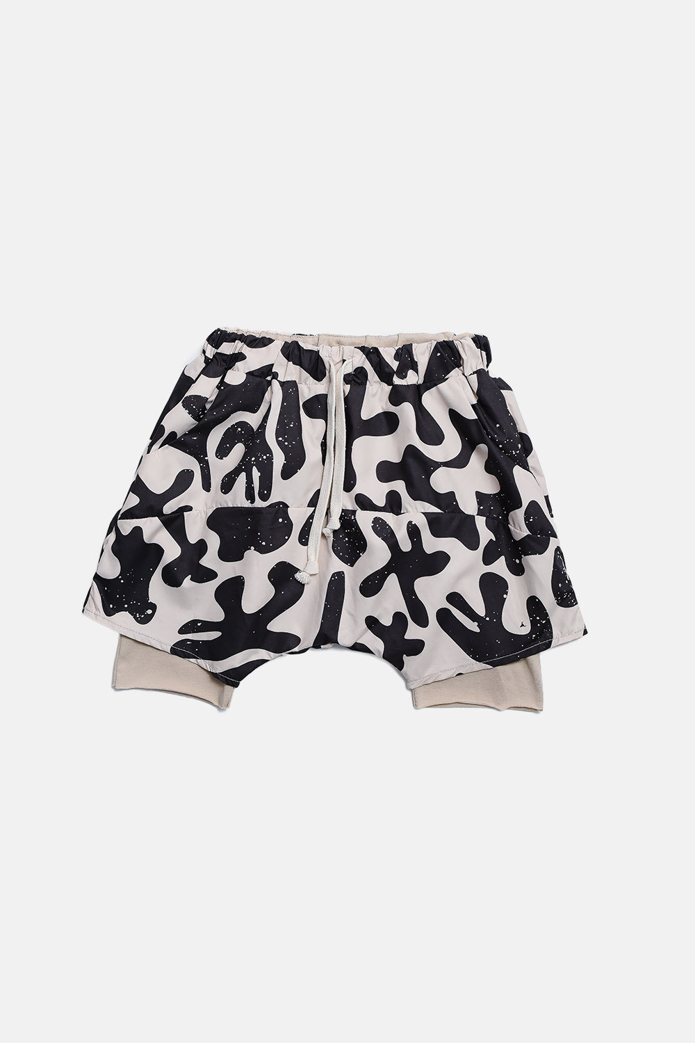 szorty dziecięce - NYLON DOUBLE SPLASH SHORTS graphite/beige