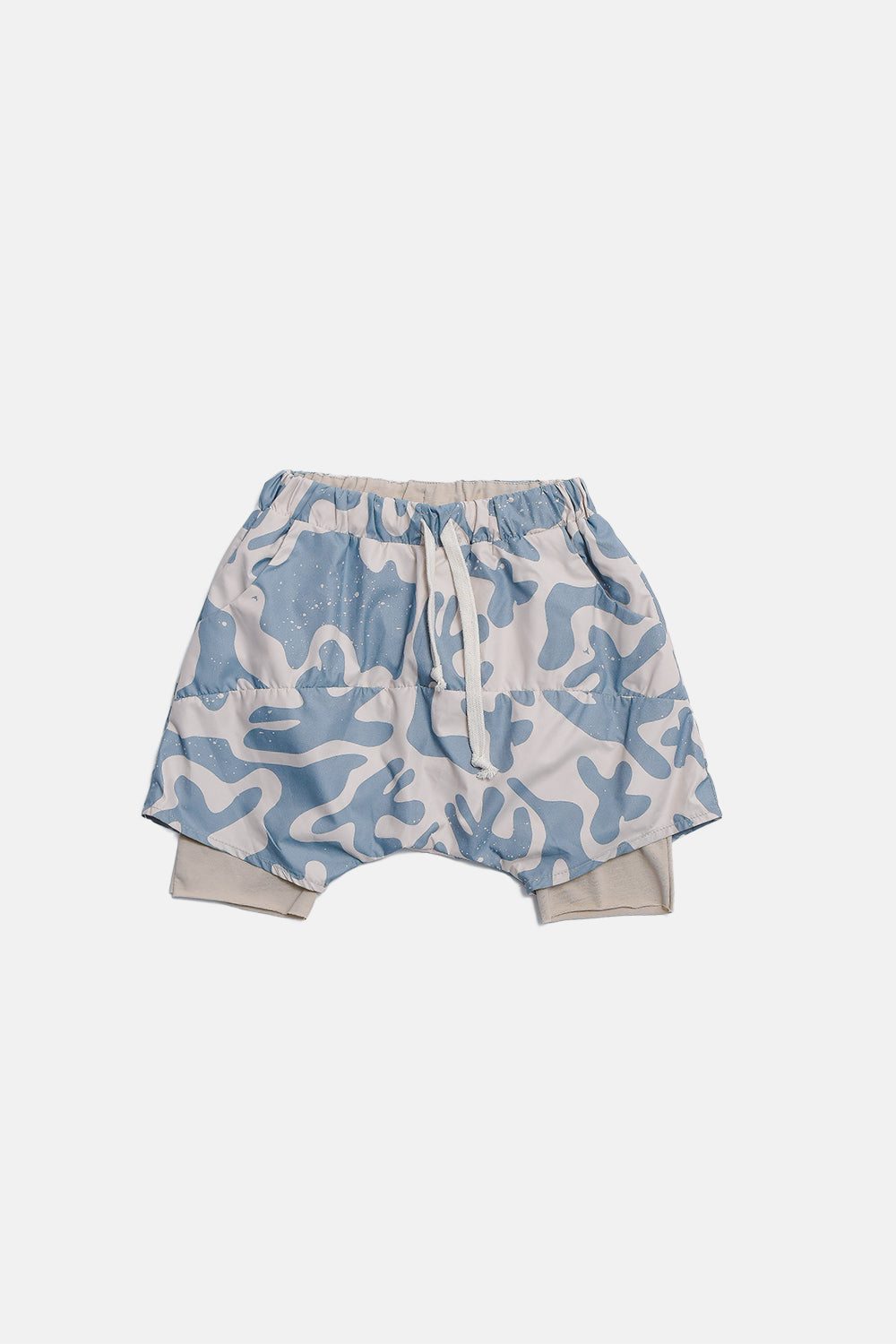 szorty dziecięce - NYLON DOUBLE SPLASH SHORTS blue/beige