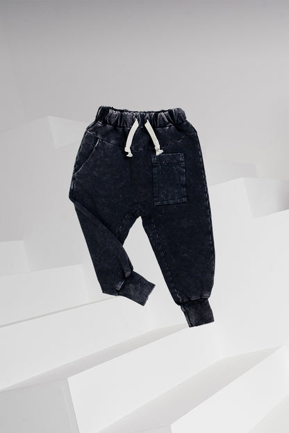 spodnie dziecięce - POCKET PANTS acid black