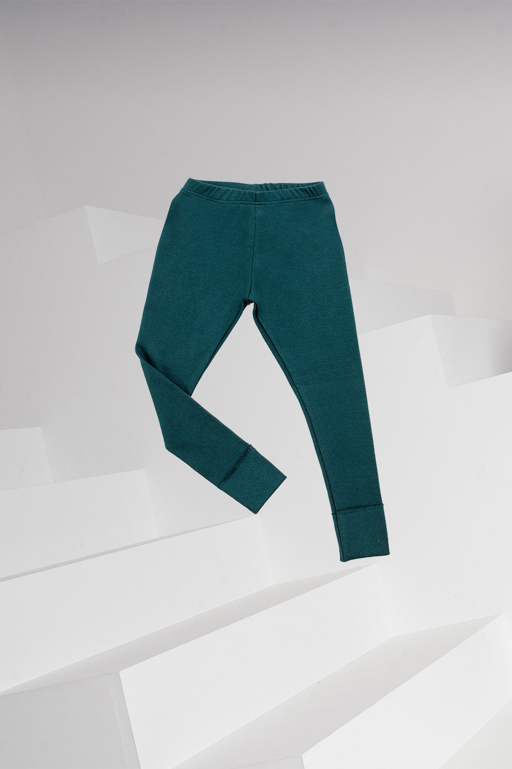 getry dziecięce - RIBBED LEGGINS green