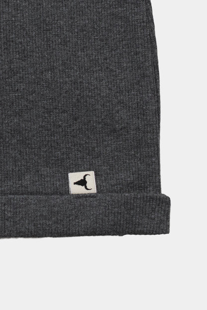 czapka dziecięca- RIBBING BEANIE dark gray