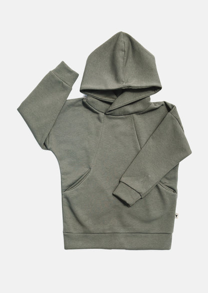 bluza dziecięca- POCKET WARM HOODIE khaki