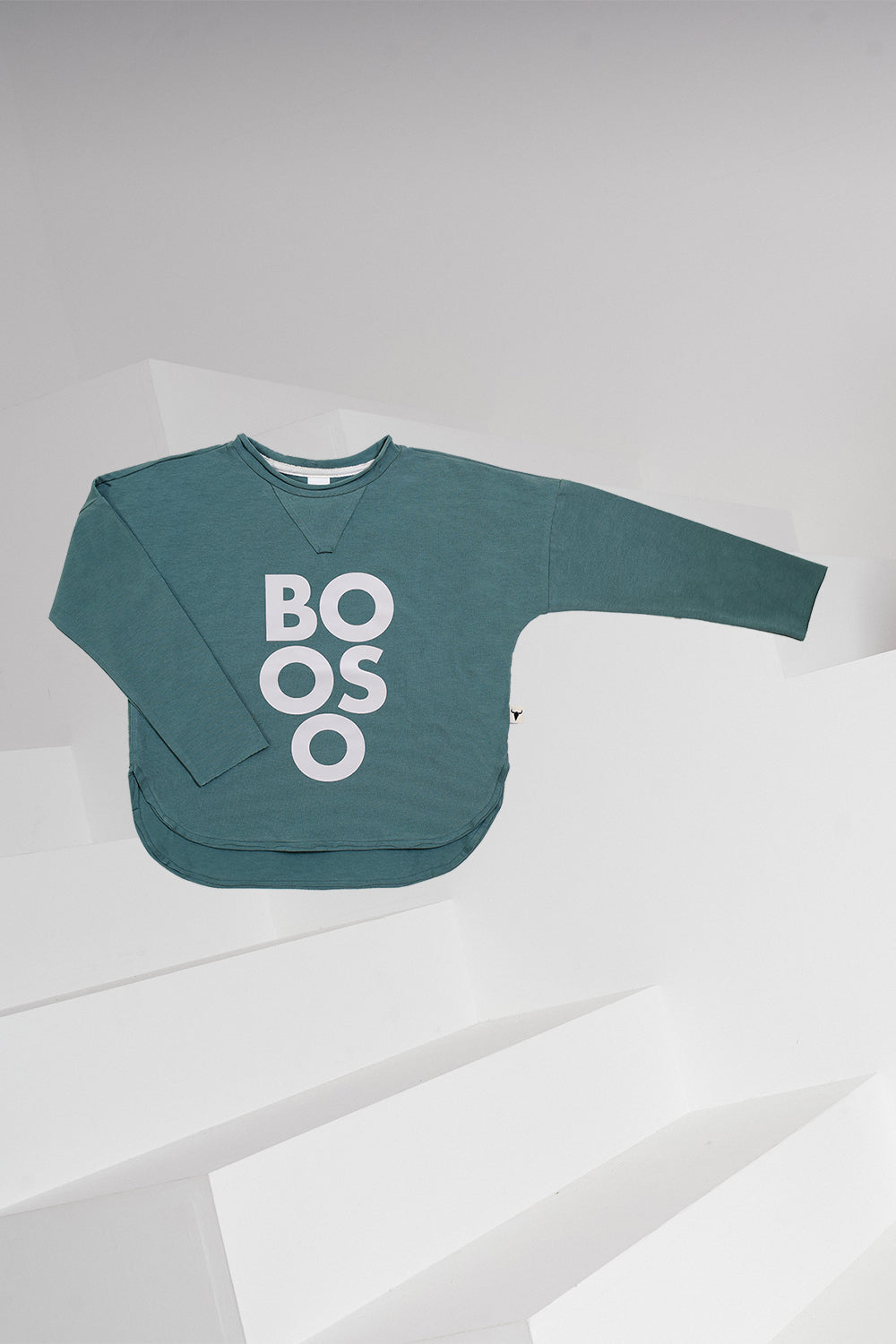 koszulka dziecięca- GREEN BOOSO LONGSLEEVE green/gray