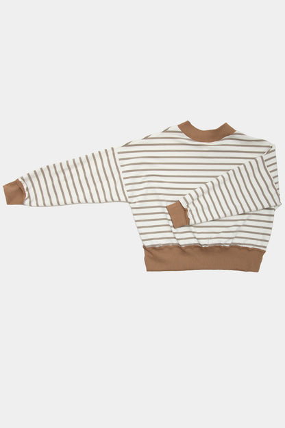 bluza dziecięca- STRIPED SWEATSHIRT beige/ecru