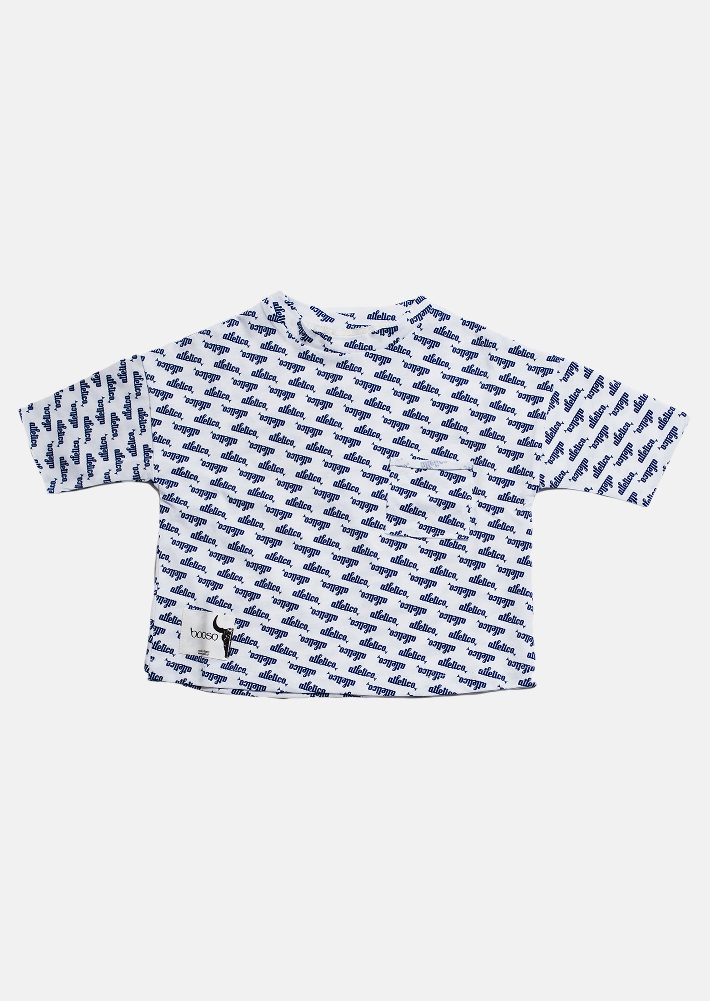 koszulka dziecięca - ATLETICO SHORT POCKET TEE white/navy