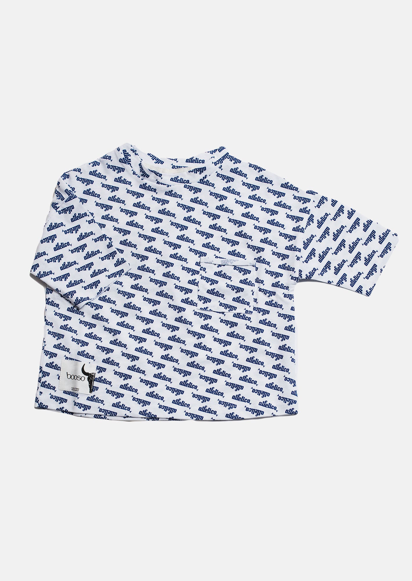 koszulka dziecięca - ATLETICO SHORT POCKET TEE white/navy