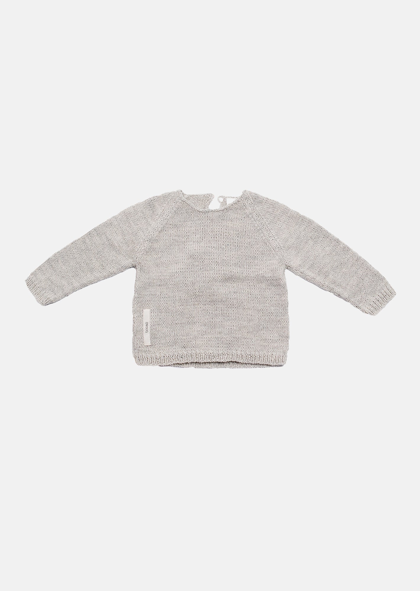 sweter dziecięcy- WOOL SWEATER gray marl