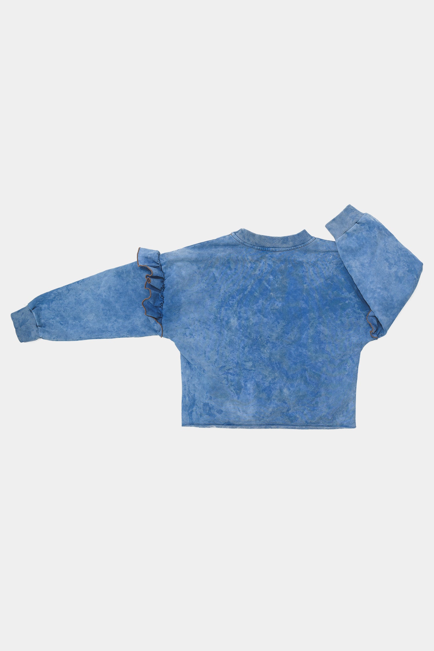 bluza dziecięca - FRILL SWEATSHIRT BLUE