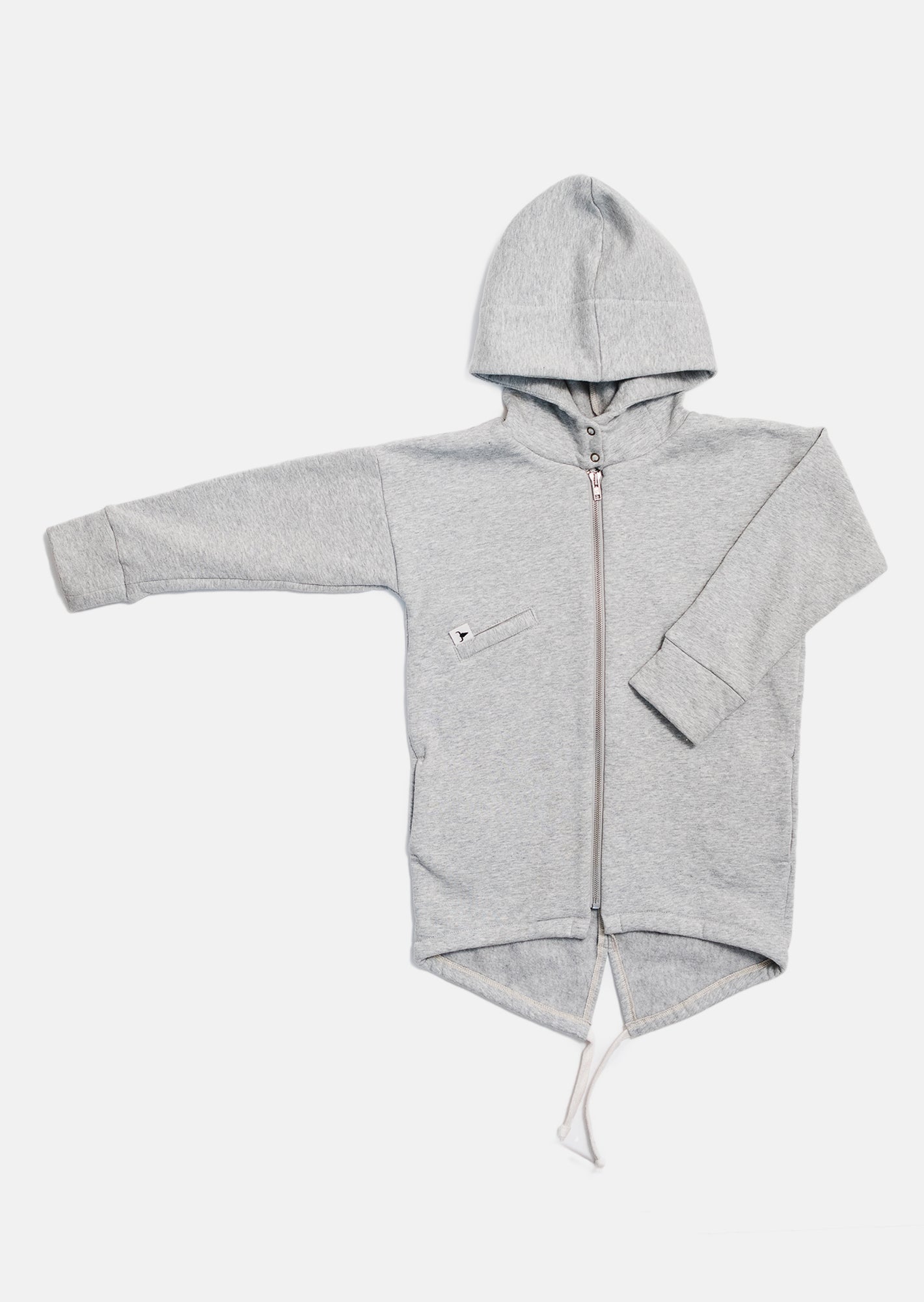 bluza dziecięca- ZIP CLASSIC HOODIE gray marl