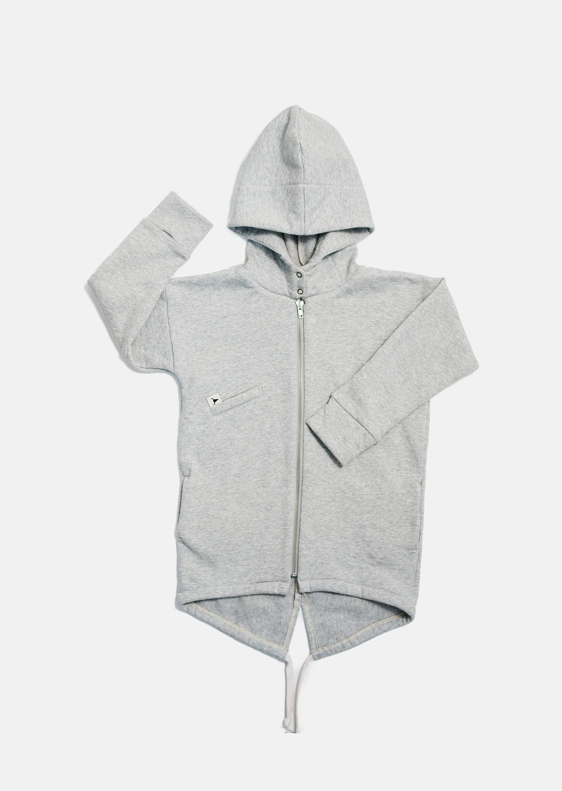 bluza dziecięca- ZIP CLASSIC HOODIE gray marl