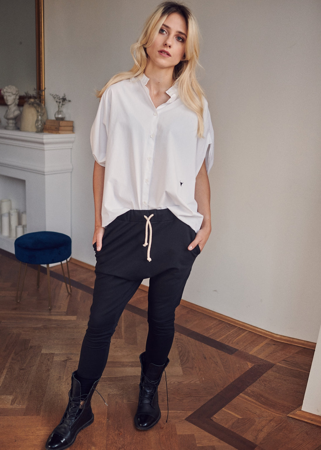 koszula damska- WHITE  SHIRT OLDIES white