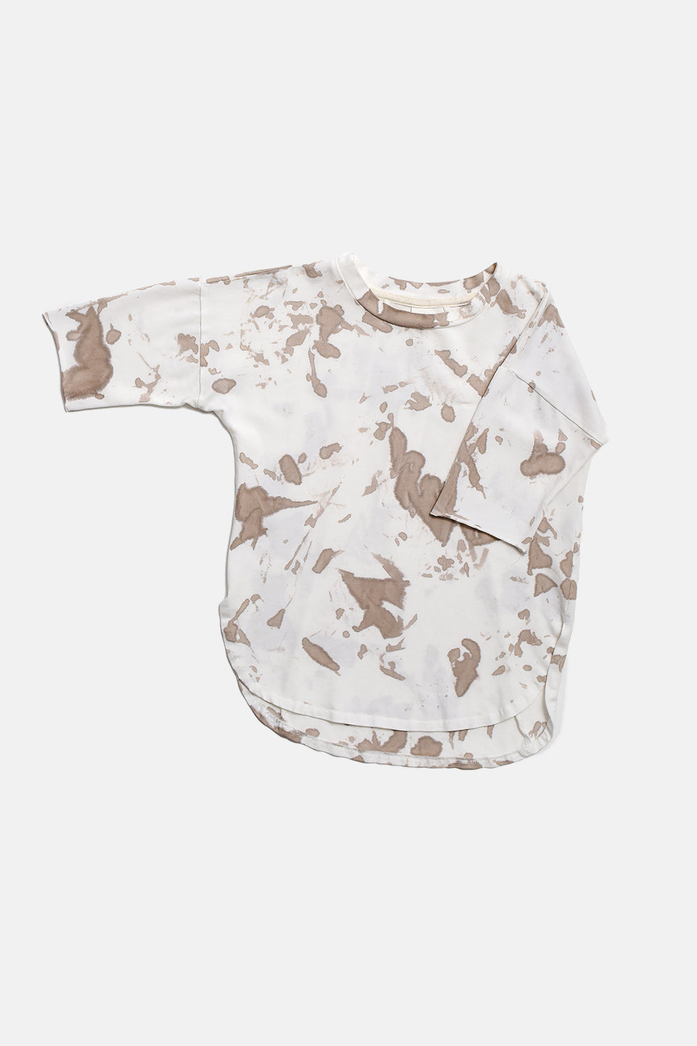 koszulka dziecięca- LONG ACID SPLASH TEE beige/ecru