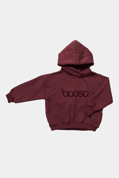 bluza dziecięca- WARM WIDE HOODIE burgund