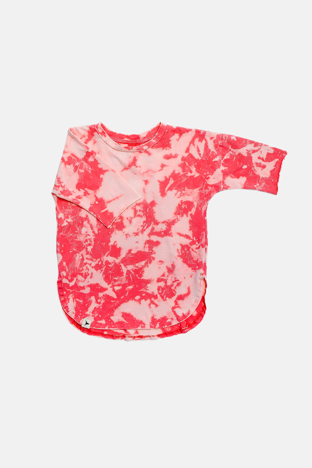koszulka dziecięca- LONG ACID SPLASH TEE pink/dark pink