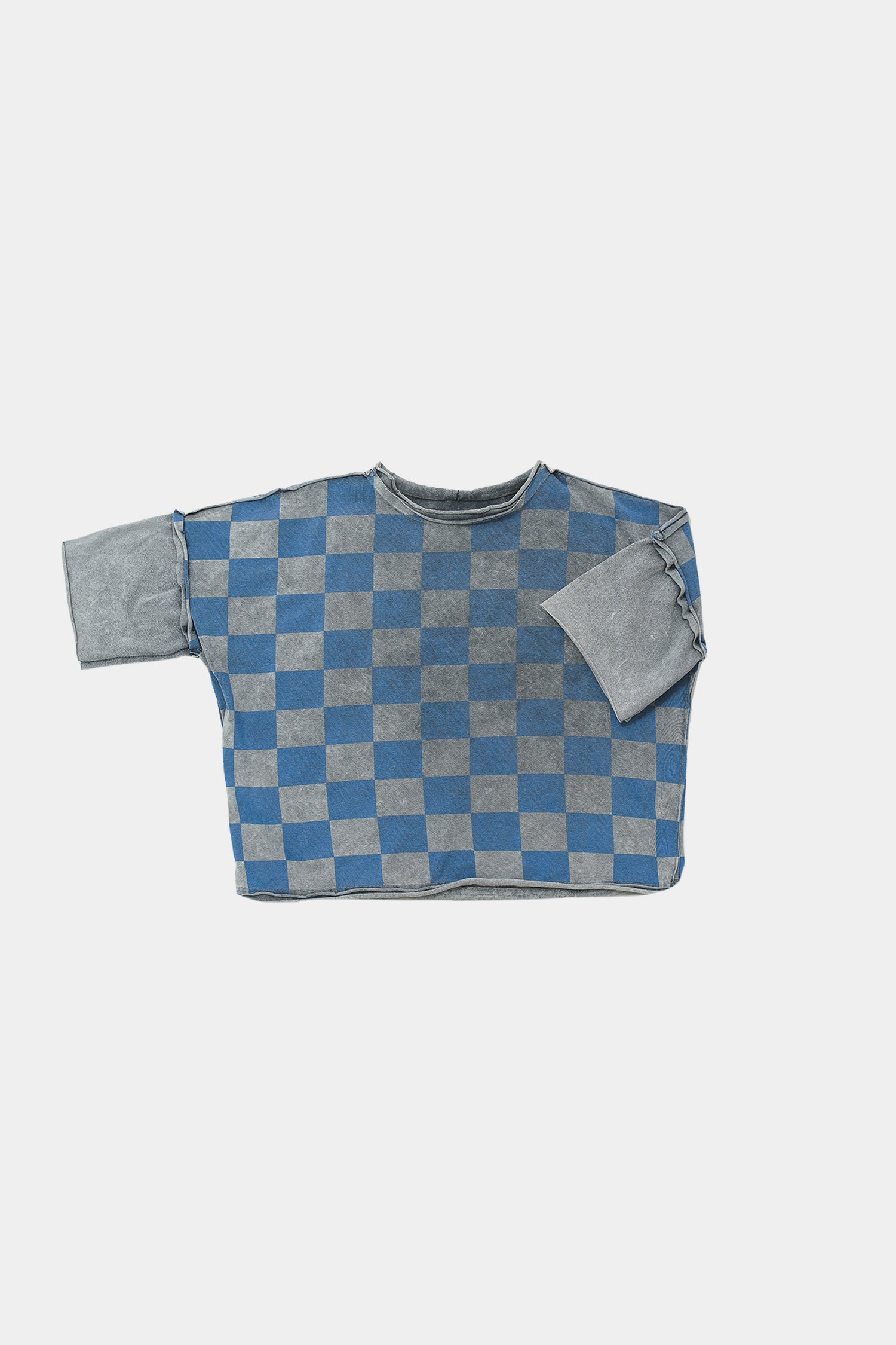 koszulka dziecięca- TEE BLUE VINTAGE CHECKED