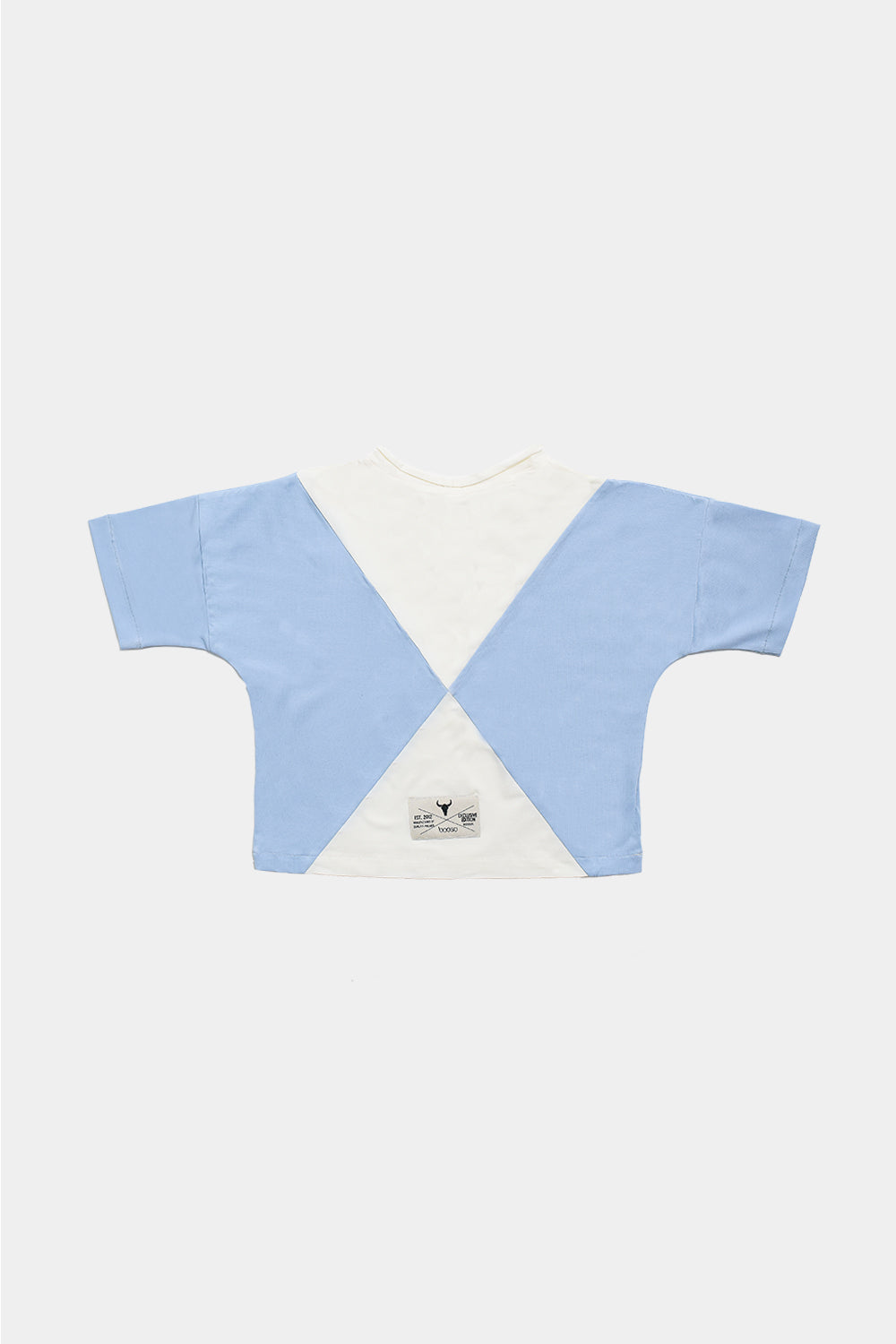koszulka dziecięca- PANEL TEE blue/ ecru