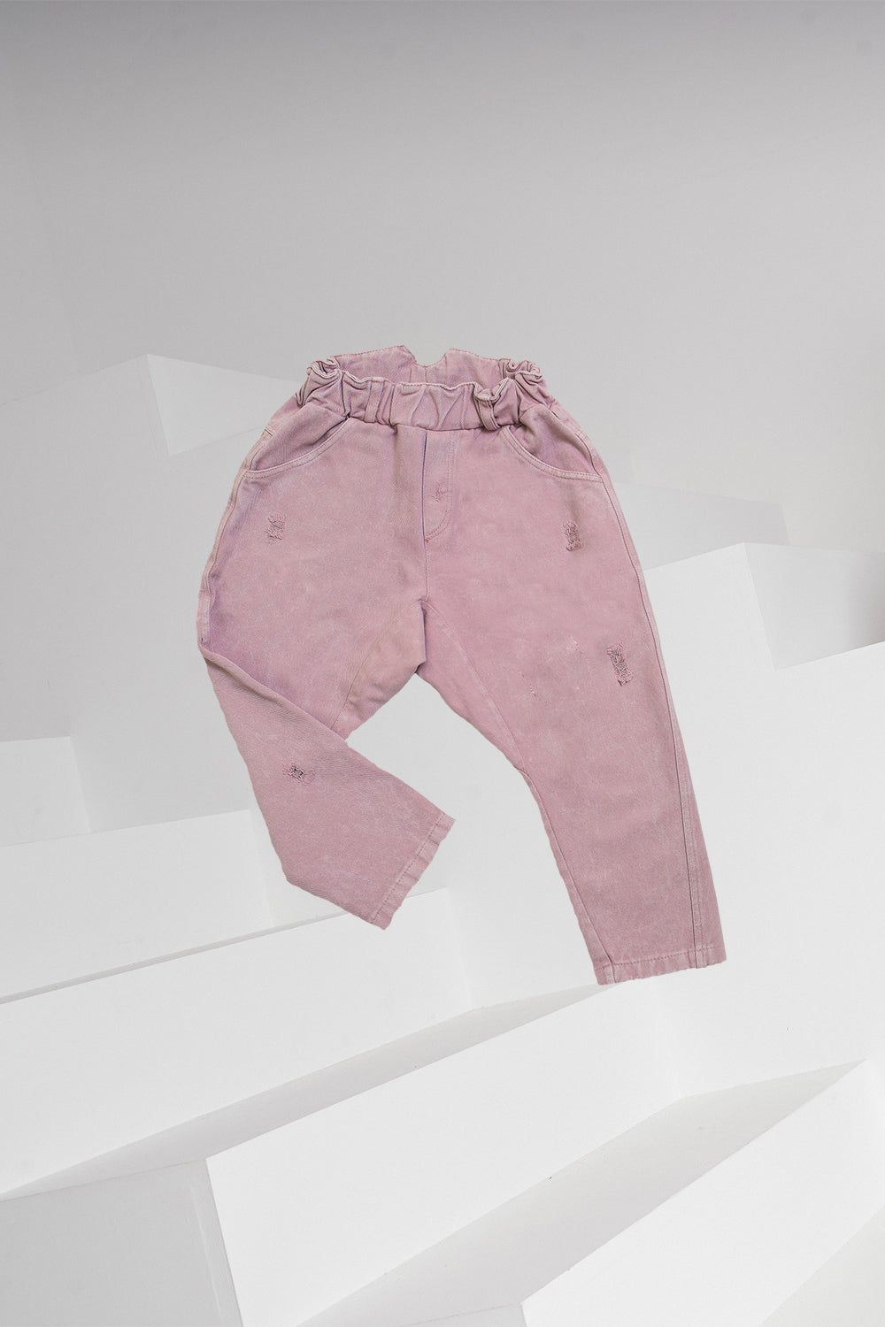 spodnie dziecięce- JEANS TORN PANTS dusty pink