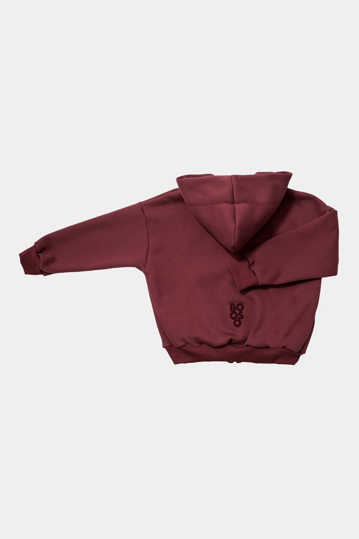 bluza dziecięca- WARM ZIP WIDE HOODIE burgund