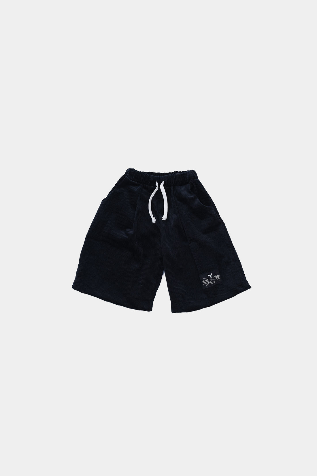 szorty dziecięce- CORDUROY BLACK SHORTS