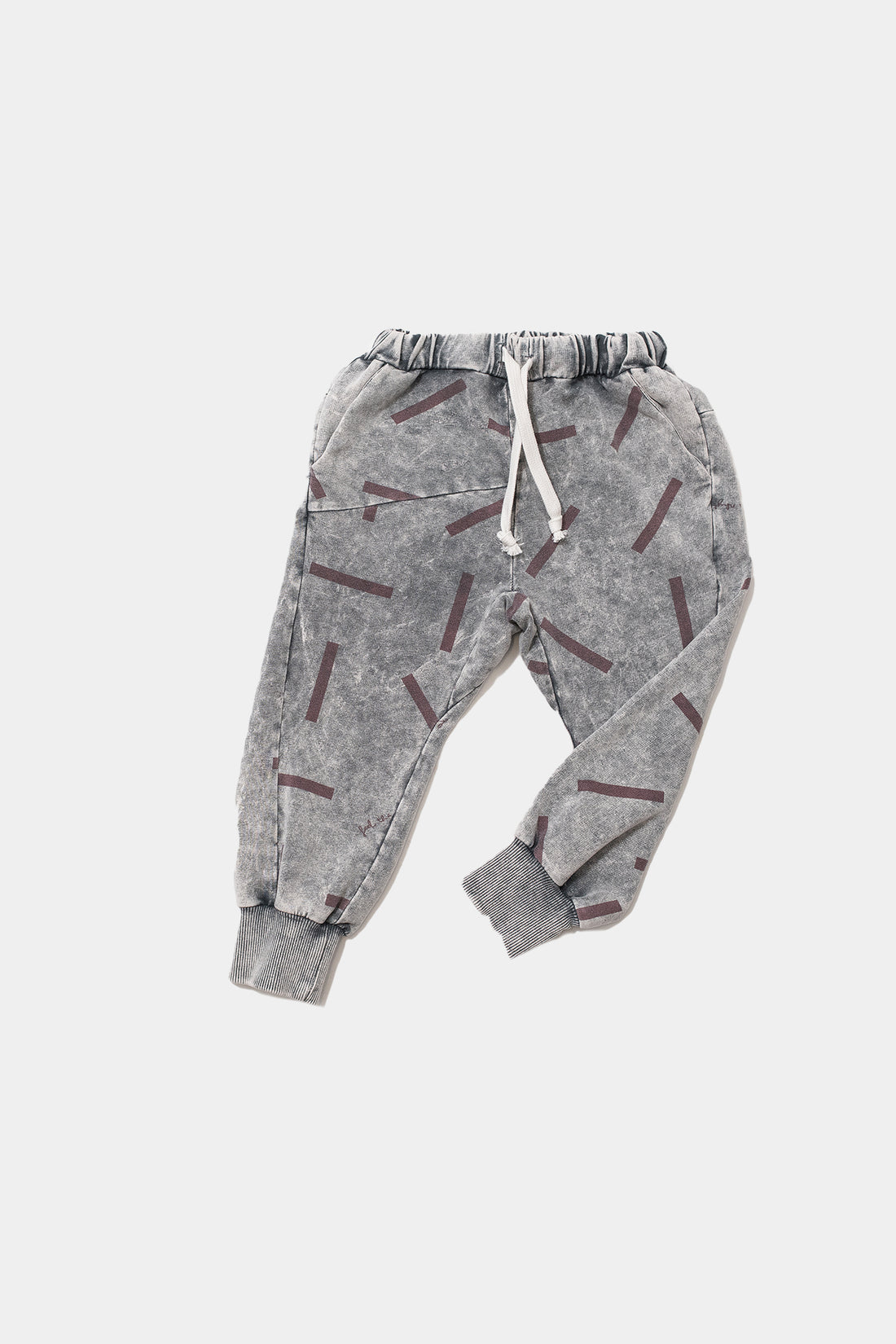 spodnie dziecięce- SHAPE PANTS RYTHM gray vintage/burgund