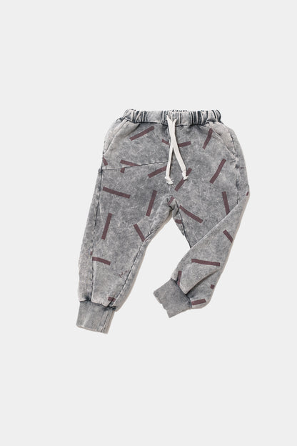 spodnie dziecięce- SHAPE PANTS RYTHM gray vintage/burgund