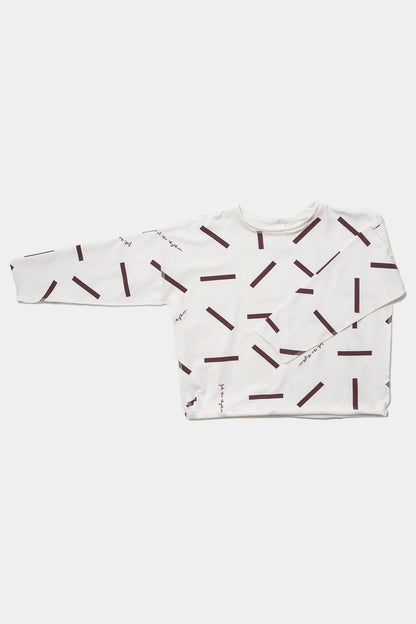 koszulka dziecięca- LONGSLEEVE FEEL ecru/burgund