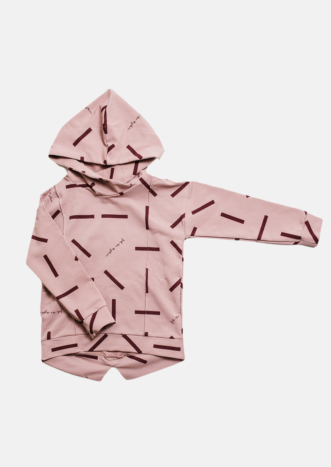 bluza dziecięca- RYTHM HOODIE pink/burgund