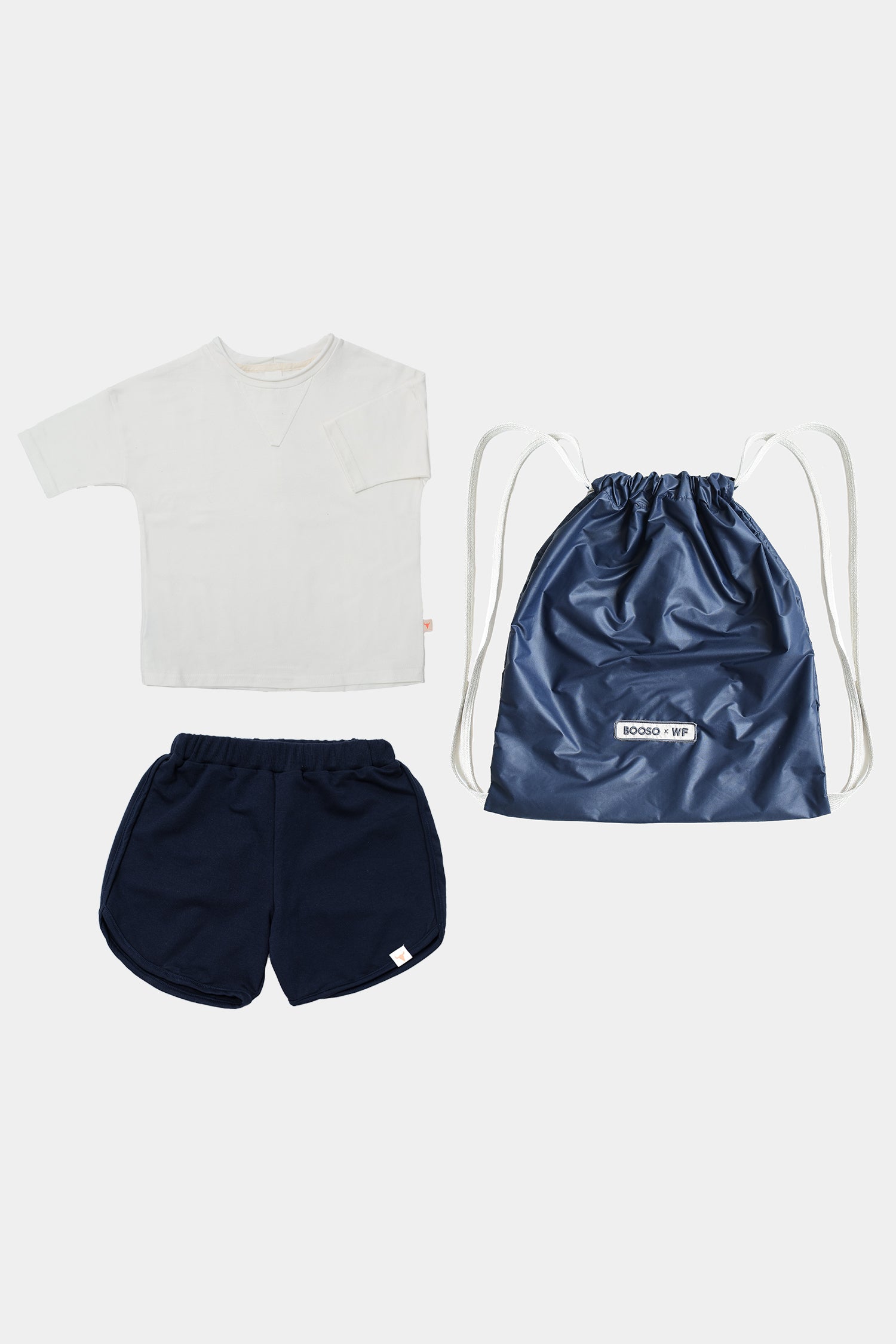 zestaw sportowy- BOOSO W-F WHITE/NAVY