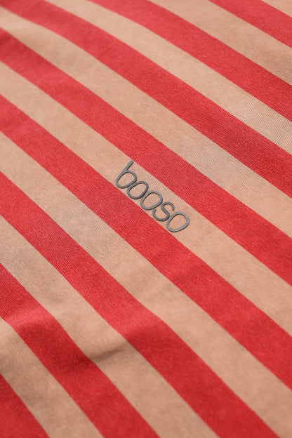 koszulka dziecięca- STRIPED TEE BEIGE/RED