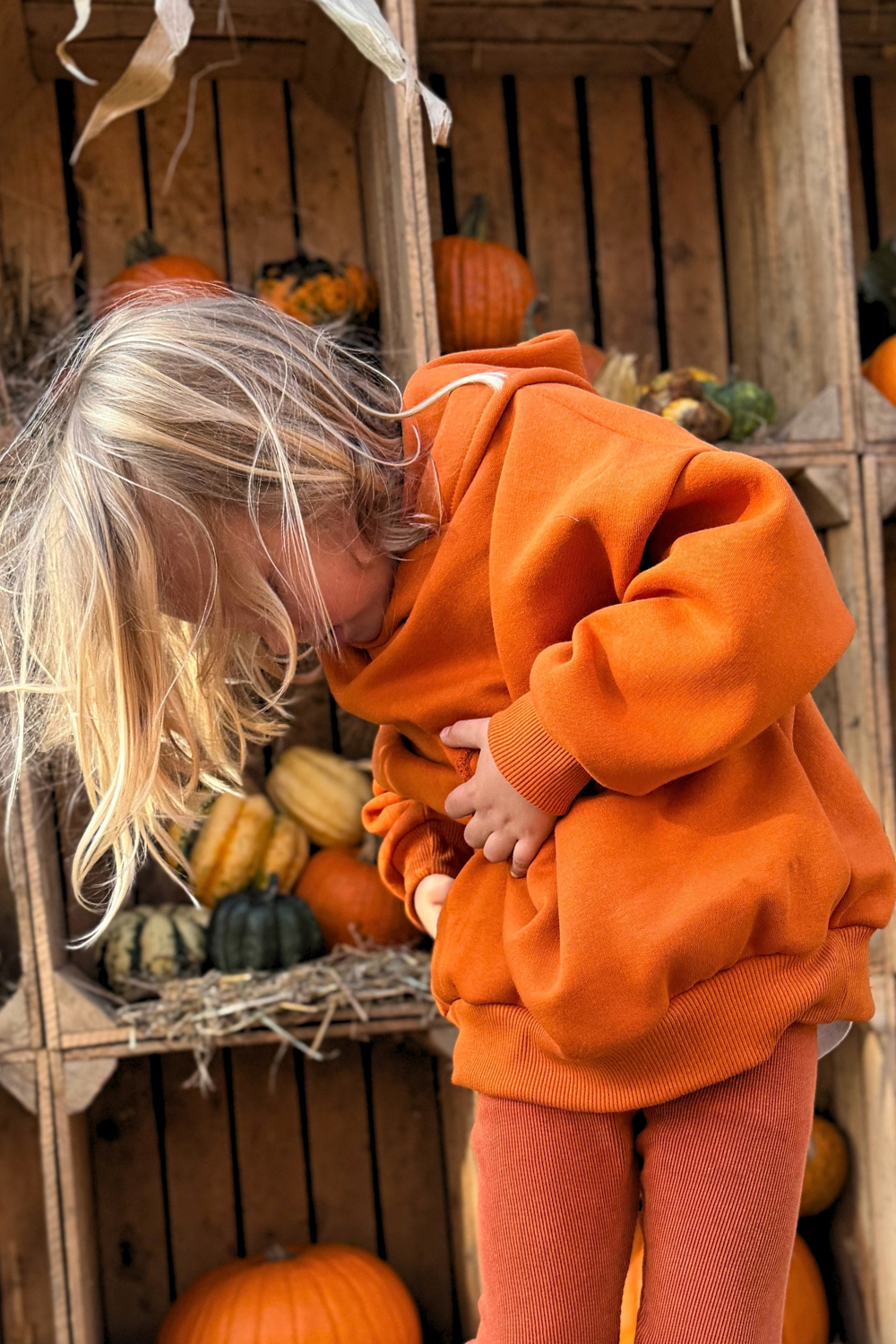 bluza dziecięca- WARM HOODIE orange