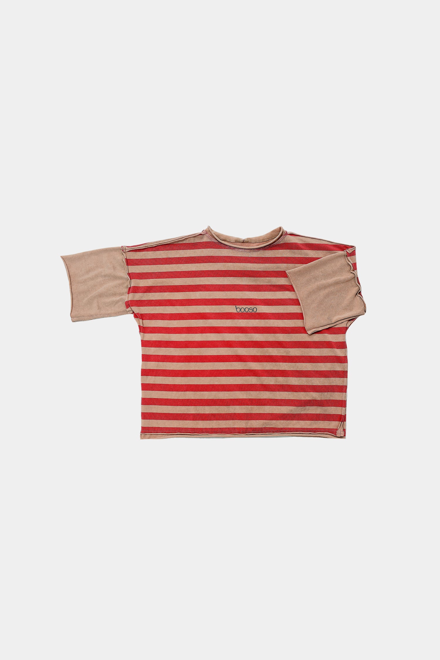 koszulka dziecięca- STRIPED TEE BEIGE/RED