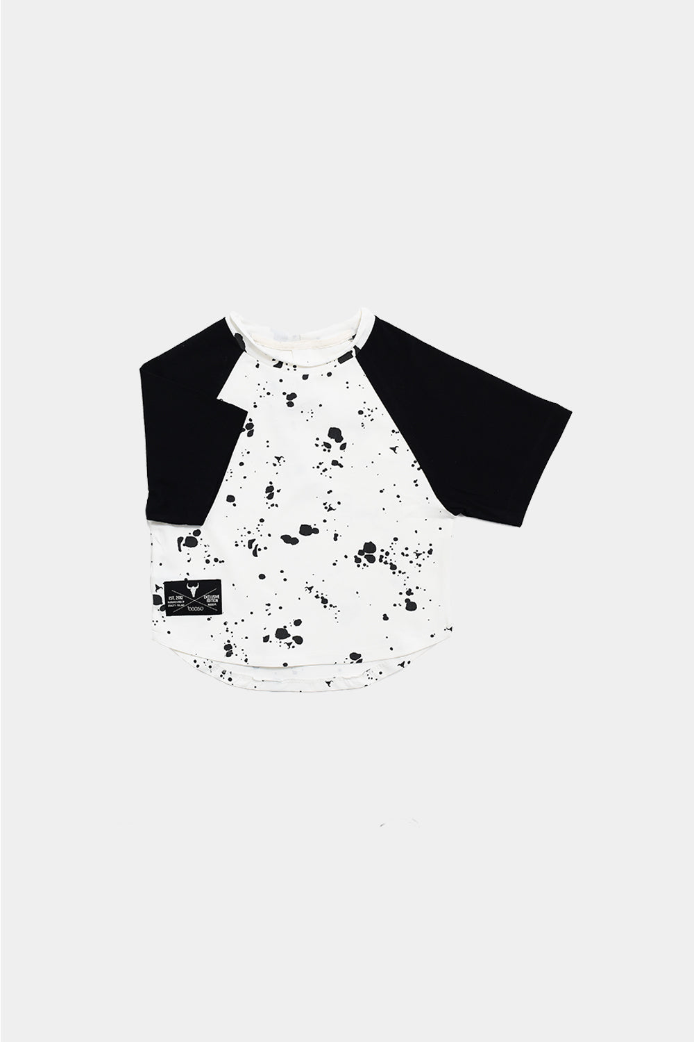 koszulka dziecięca- SPLASH TEE ecru/black
