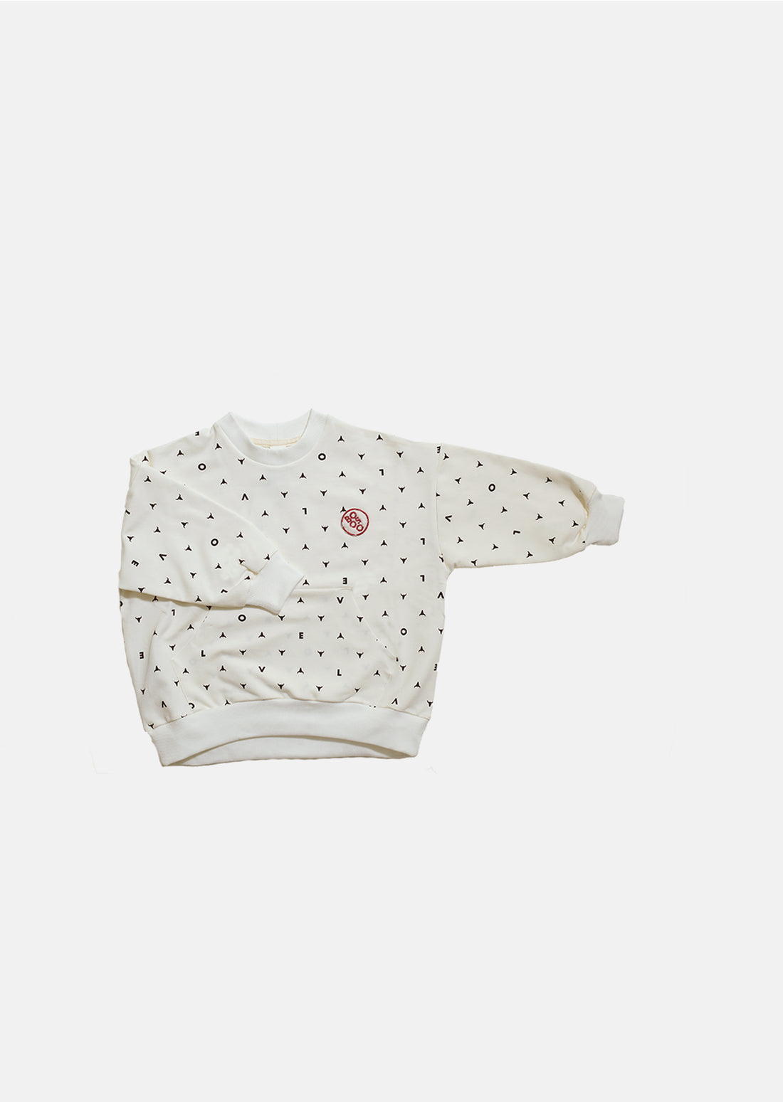 bluza dziecięca- LOVE SWEATSHIRT ecru/black