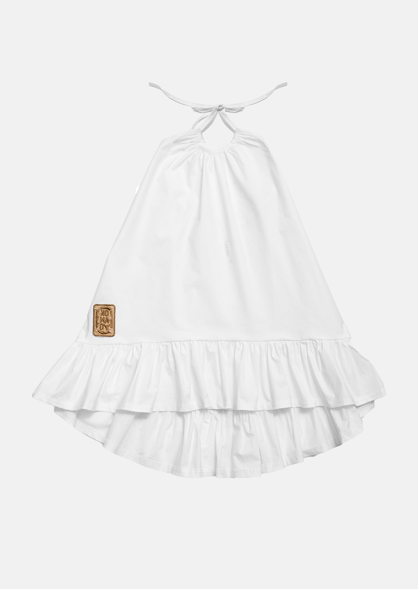 sukienka dziecięca - WHITE WAVE LONG DRESS white
