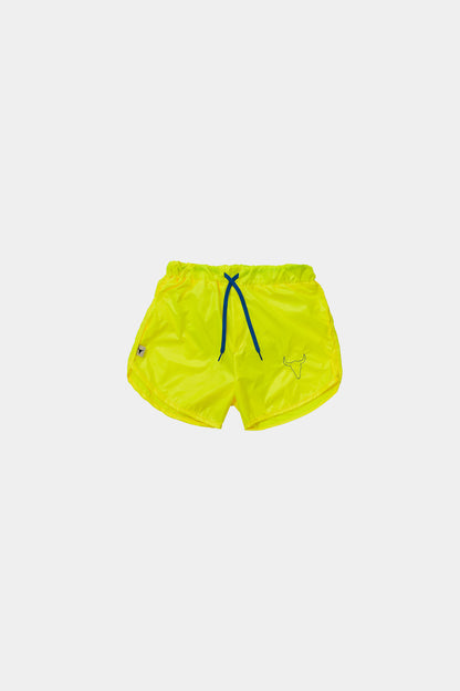 szorty kąpielowe dziecięce - NEON YELLOW SWIM SHORTS