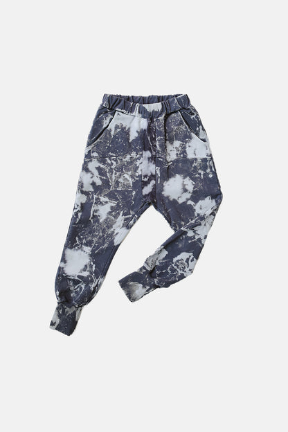 spodnie dziecięce - STRIPED SPLASH PANTS dark blue/gray