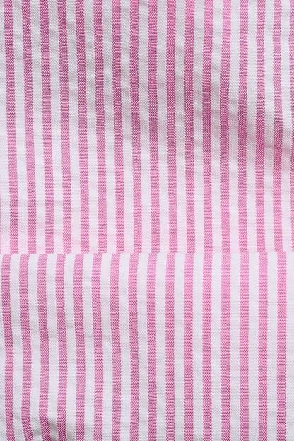 szorty dziecięce- STRIPED SHORTS pink/white