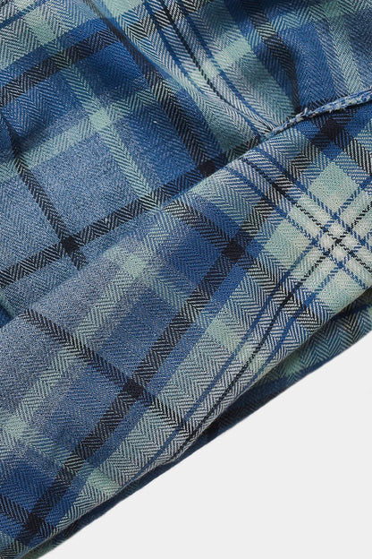 szorty dziecięce - CHECKED SHORTS blue/mint