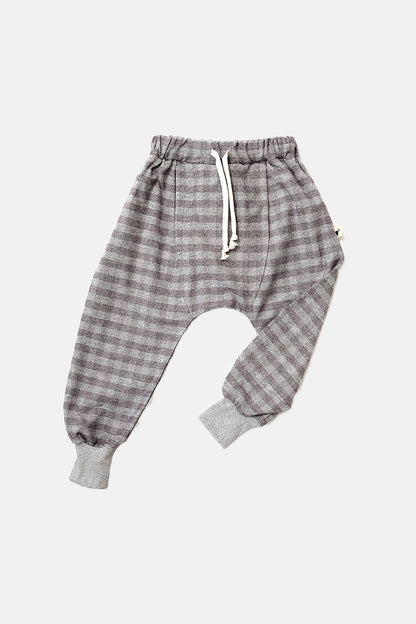 spodnie dziecięce - CHECKED ELEGANT PANTS purple/gray