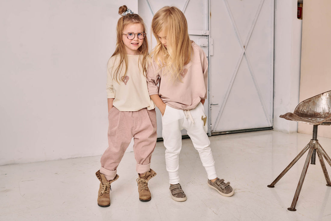 spodnie dziecięce- CORDUROY PANTS dusty pink